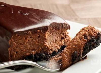 چیز کیک شکلاتی یخچالی